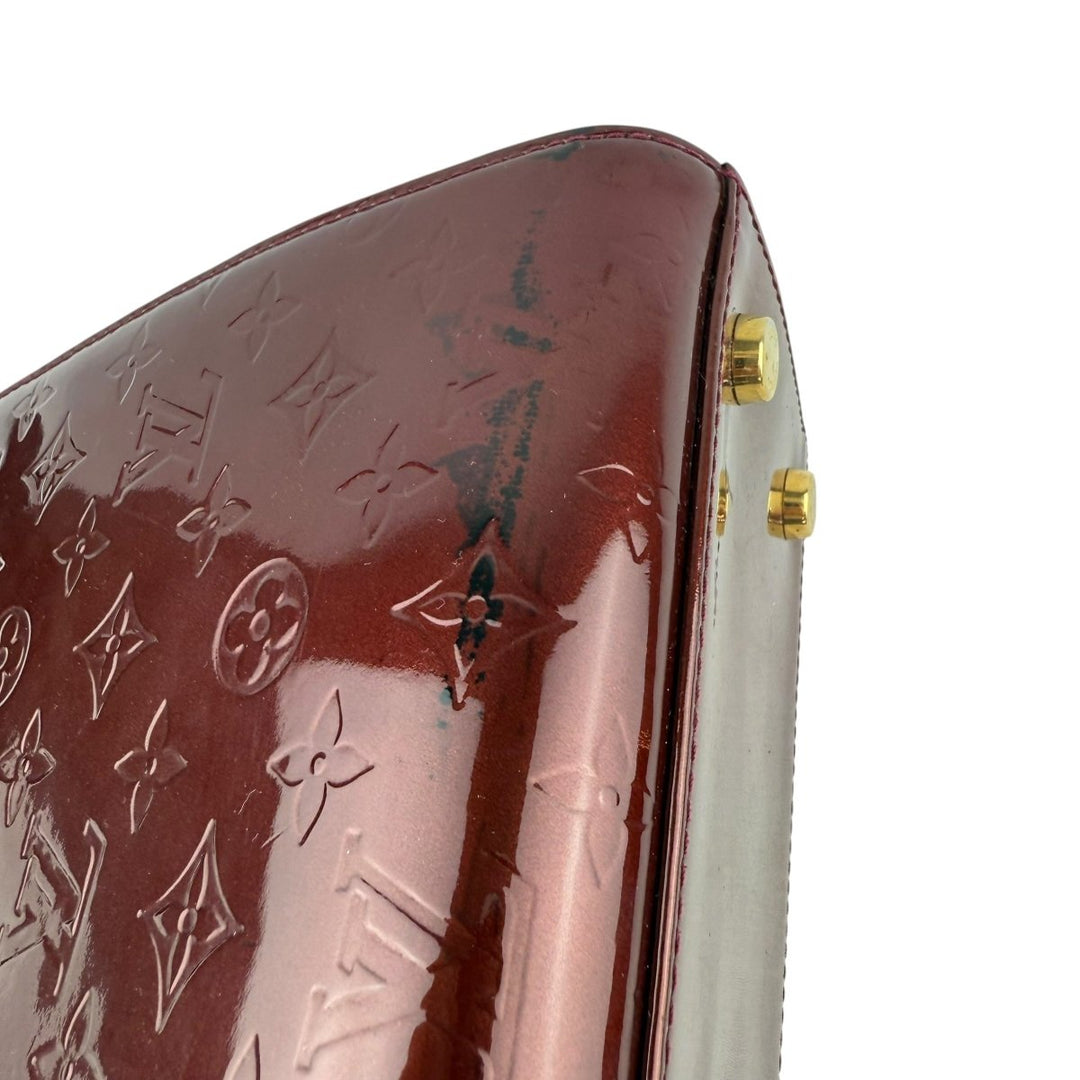 Louis Vuitton Brea MM Burgundy Vernis Patent Leather Handbag - Lux Central