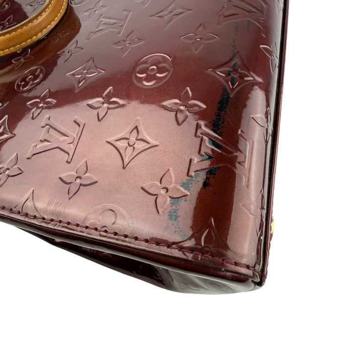 Louis Vuitton Brea MM Burgundy Vernis Patent Leather Handbag - Lux Central