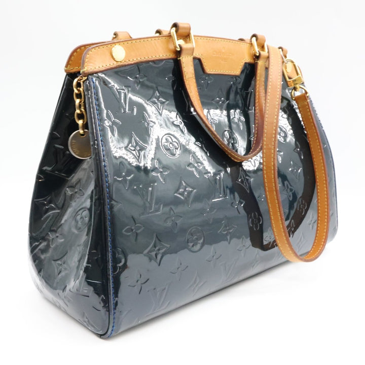 Louis Vuitton Brea MM Sea Green Vernis Patent Leather Handbag - Lux Central
