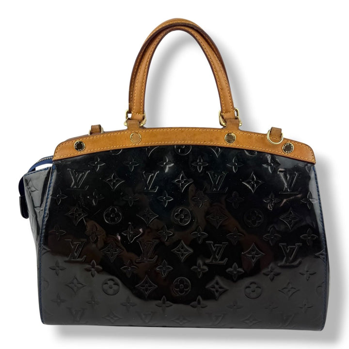 Louis Vuitton Brea MM Sea Green Vernis Patent Leather Handbag - Lux Central
