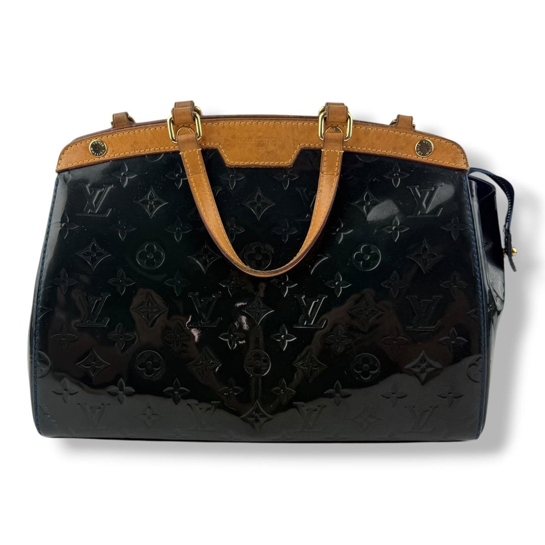 Louis Vuitton Brea MM Sea Green Vernis Patent Leather Handbag - Lux Central