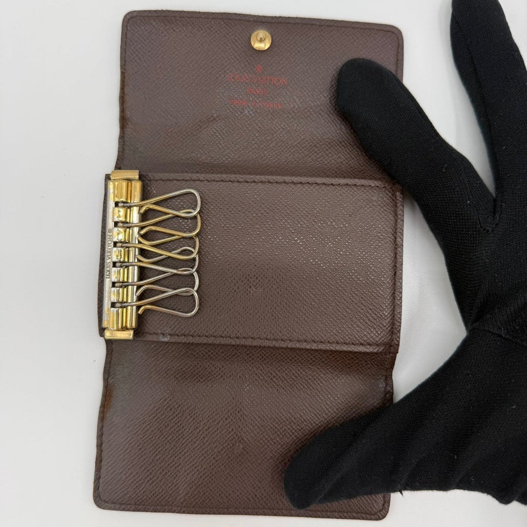 Louis Vuitton Brown Damier 6 Key Holder Purse - Lux Central