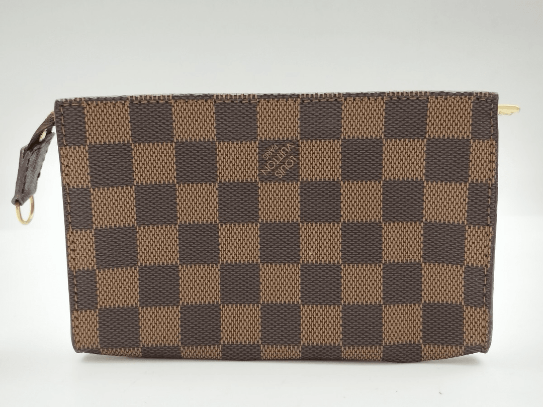 Louis Vuitton Brown Damier Classic Signature Mini Bucket Pouch Bag - Lux Central
