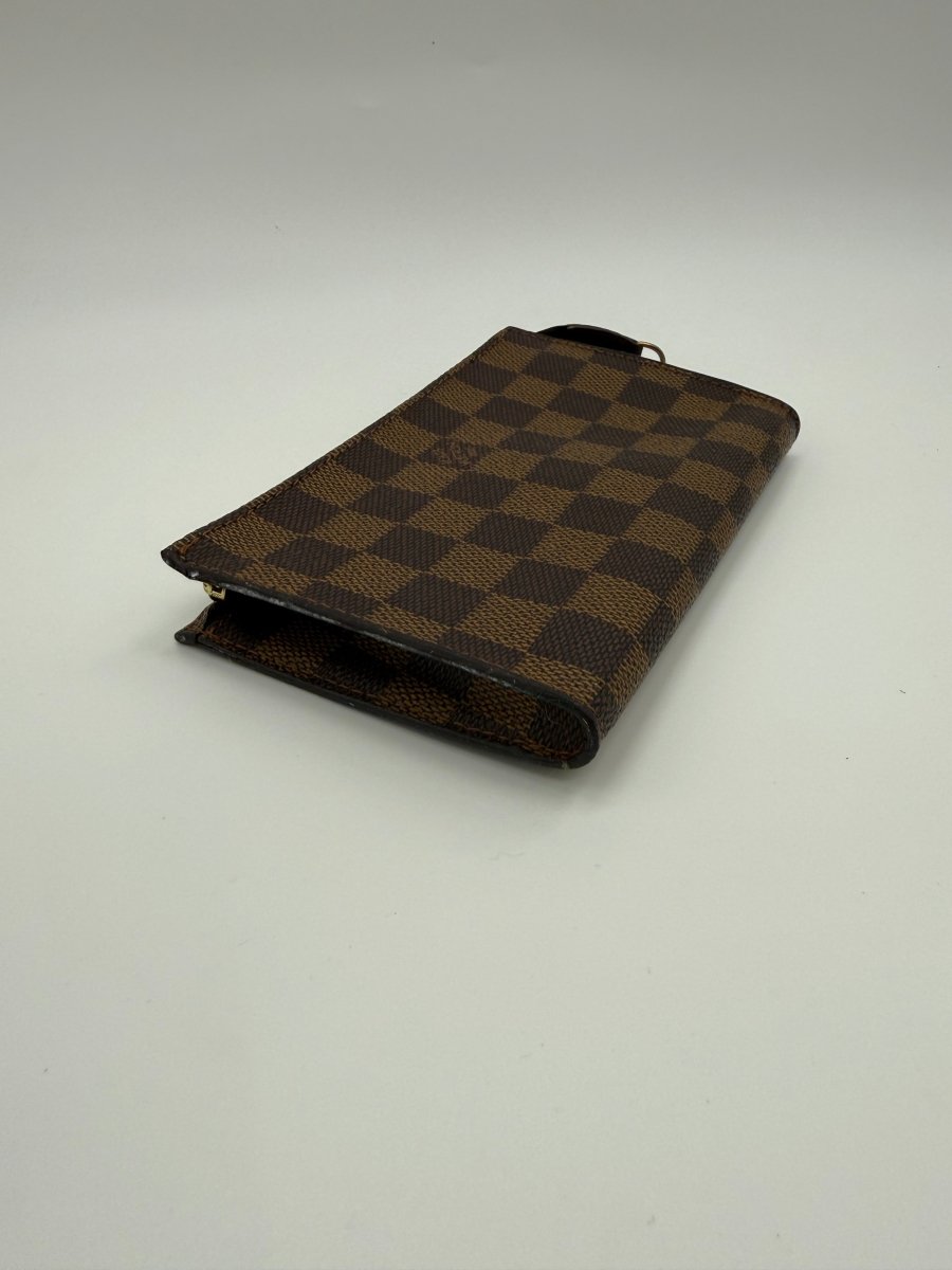 Louis Vuitton Brown Damier Classic Signature Mini Bucket Pouch Bag - Lux Central