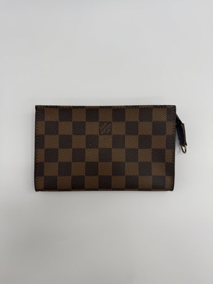 Louis Vuitton Brown Damier Classic Signature Mini Bucket Pouch Bag - Lux Central
