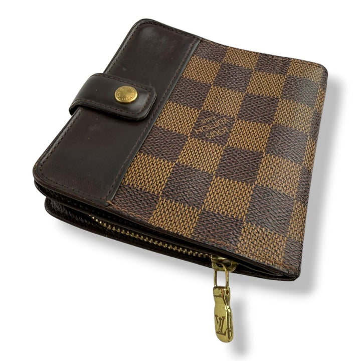 Louis Vuitton Brown Damier Clip Card Wallet - Lux Central