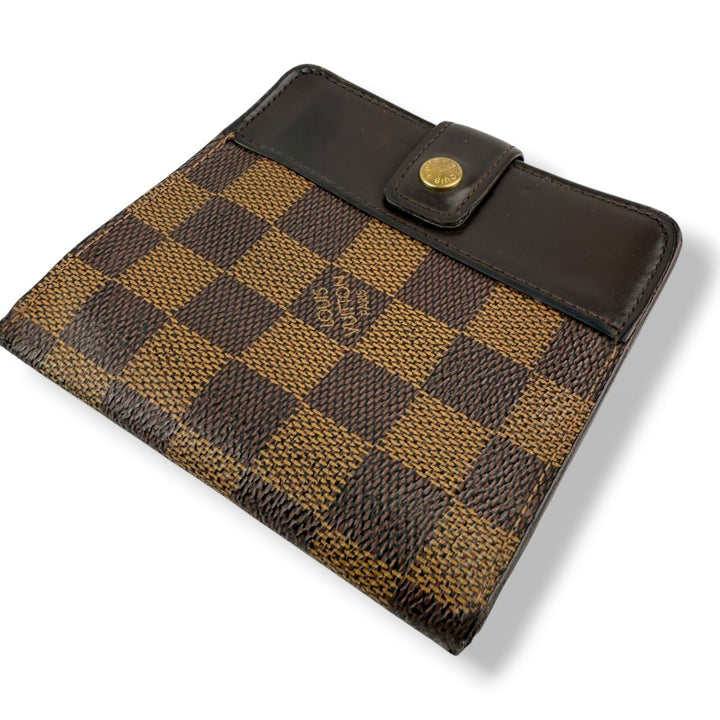 Louis Vuitton Brown Damier Clip Card Wallet - Lux Central