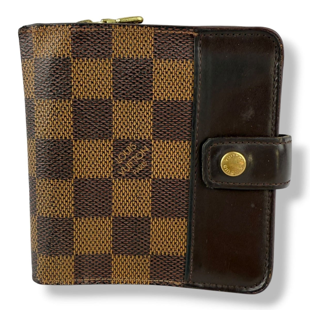 Louis Vuitton Brown Damier Clip Card Wallet - Lux Central