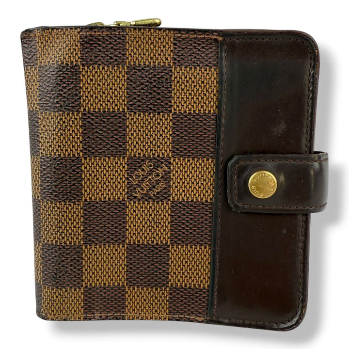Louis Vuitton Brown Damier Clip Card Wallet - Lux Central