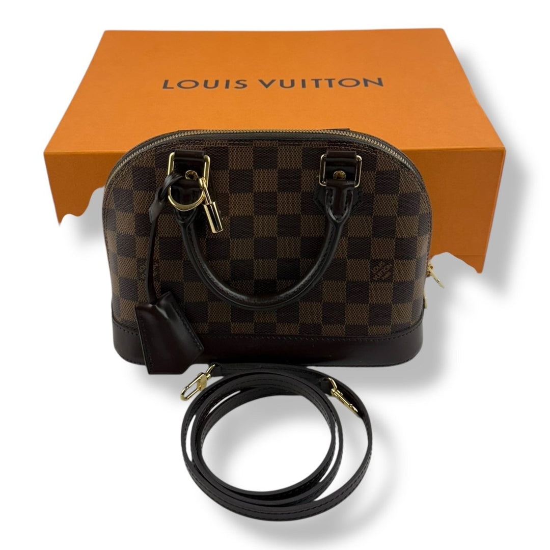 Louis Vuitton Brown Damier Ebene Alma BB Handbag - Lux Central