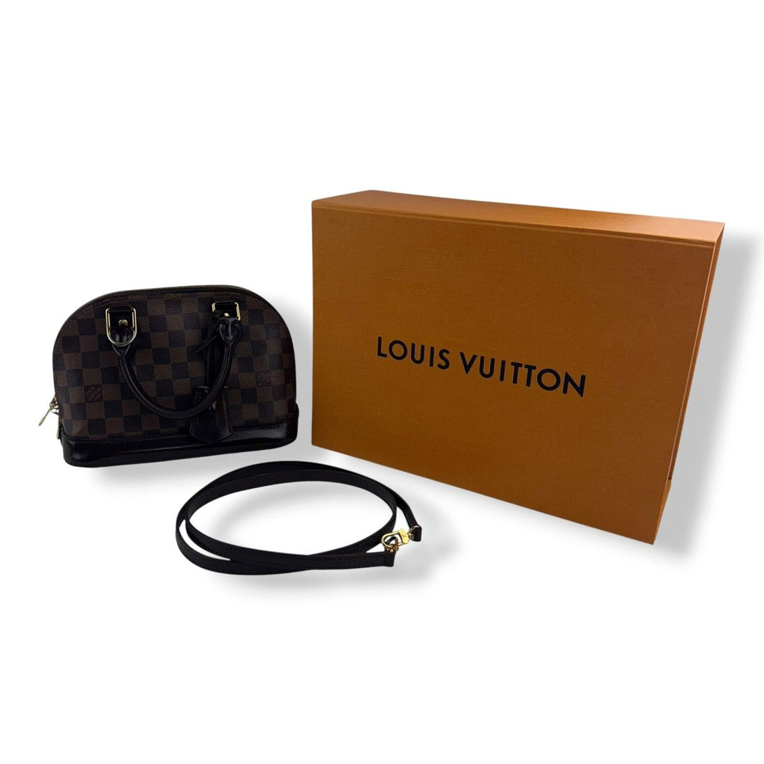 Louis Vuitton Brown Damier Ebene Alma BB Handbag - Lux Central