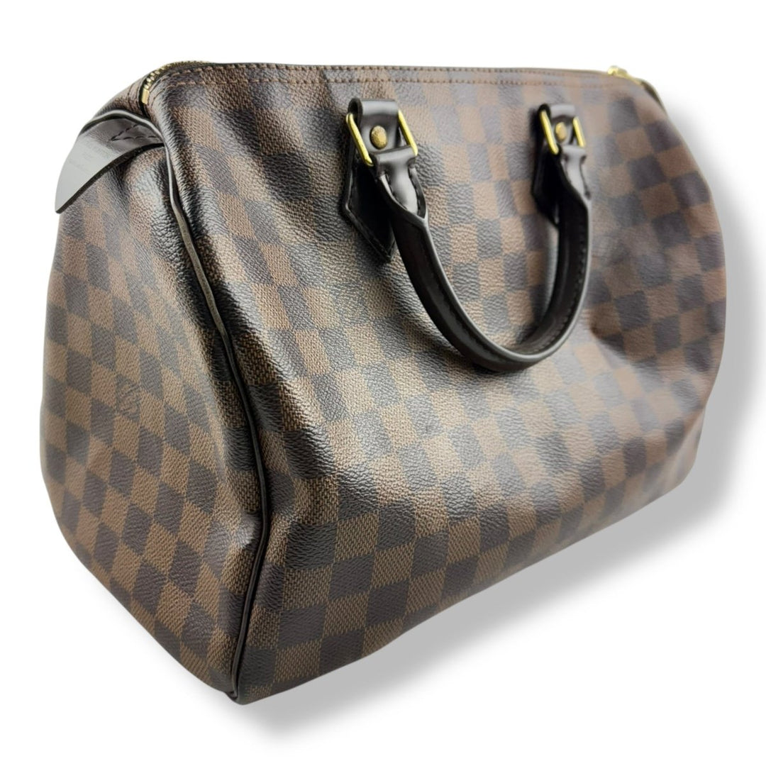 Louis Vuitton Brown Damier Ebene Speedy 30 Handbag - Lux Central