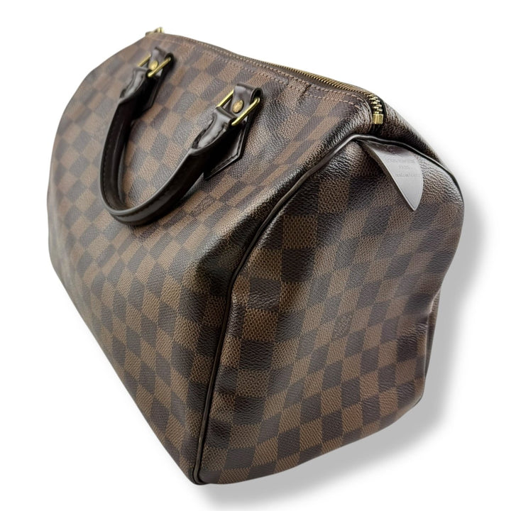 Louis Vuitton Brown Damier Ebene Speedy 30 Handbag - Lux Central