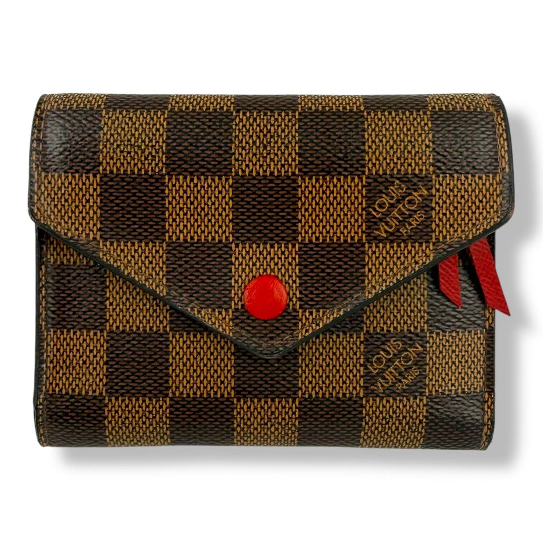Louis Vuitton Brown Damier Ebene Victorine Wallet - Lux Central