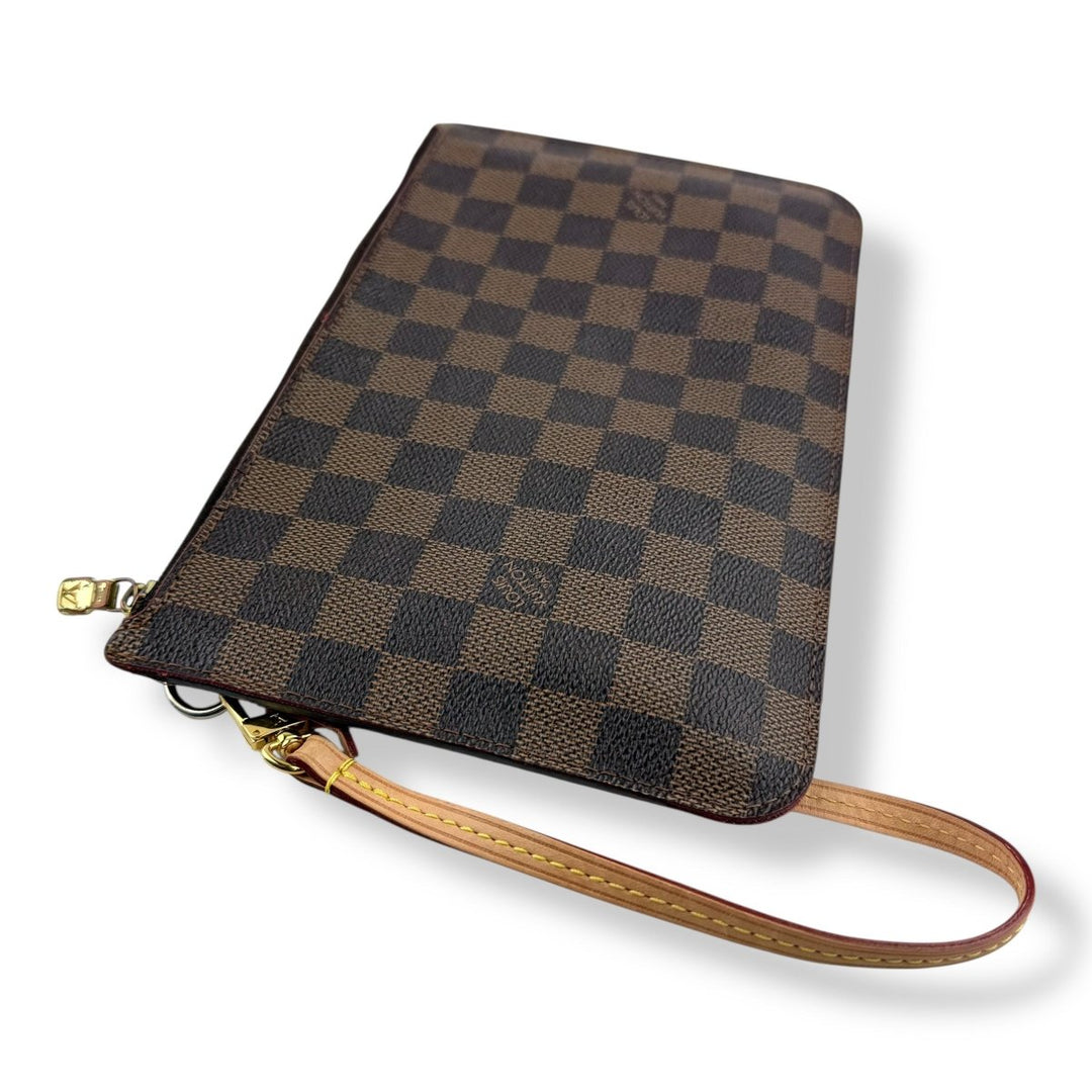 Louis Vuitton Brown Damier Neverfull Clutch Pouch - Lux Central