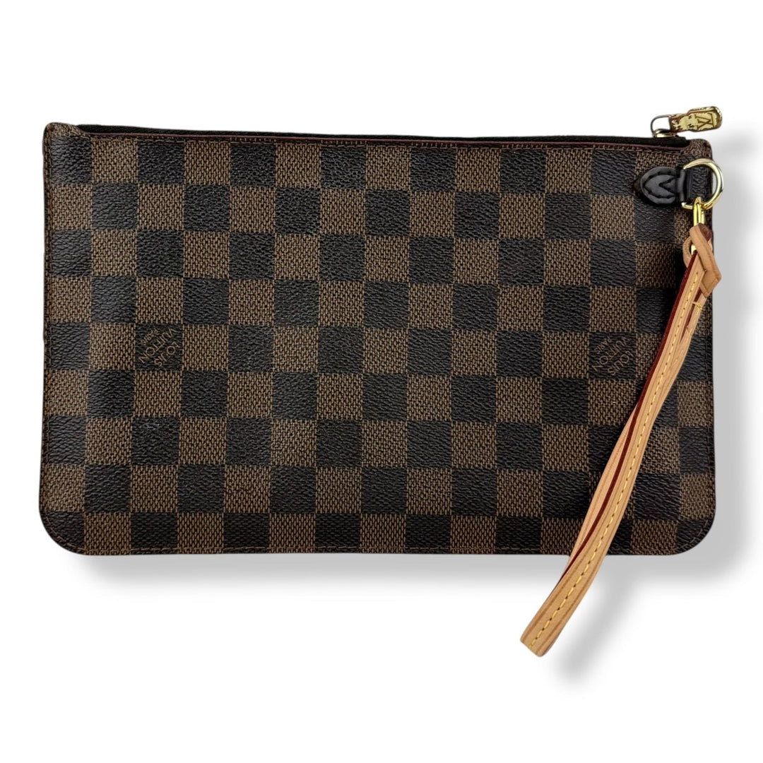 Louis Vuitton Brown Damier Neverfull Clutch Pouch - Lux Central