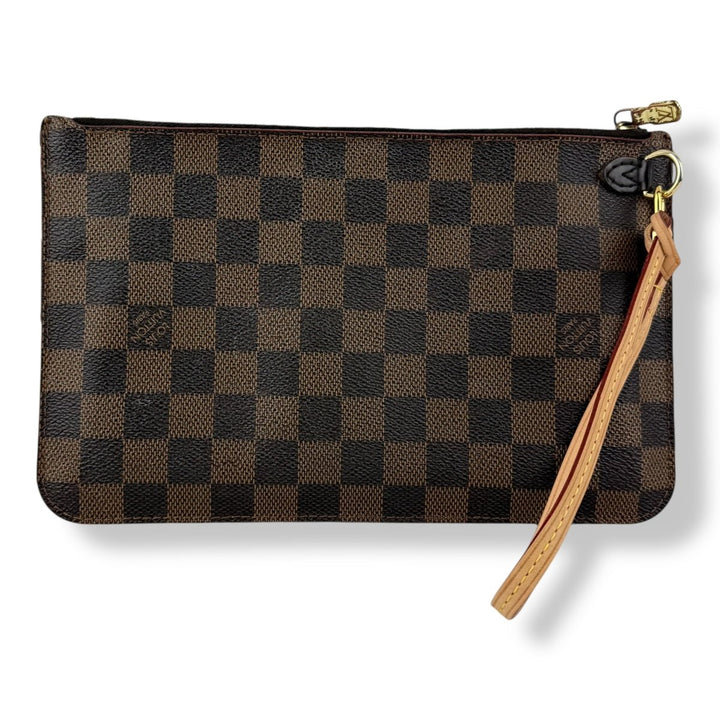 Louis Vuitton Brown Damier Neverfull Clutch Pouch - Lux Central