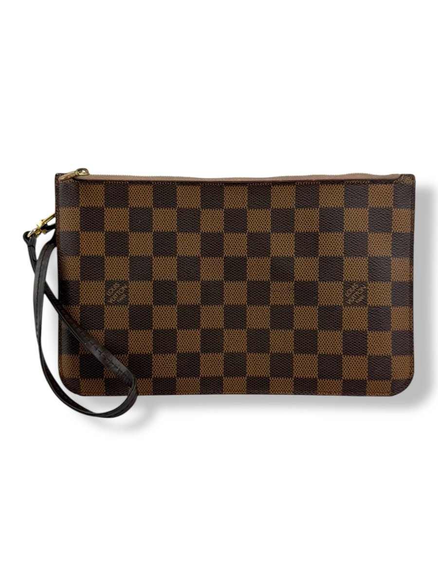 Louis Vuitton Brown Damier Neverfull Clutch Pouch - Lux Central