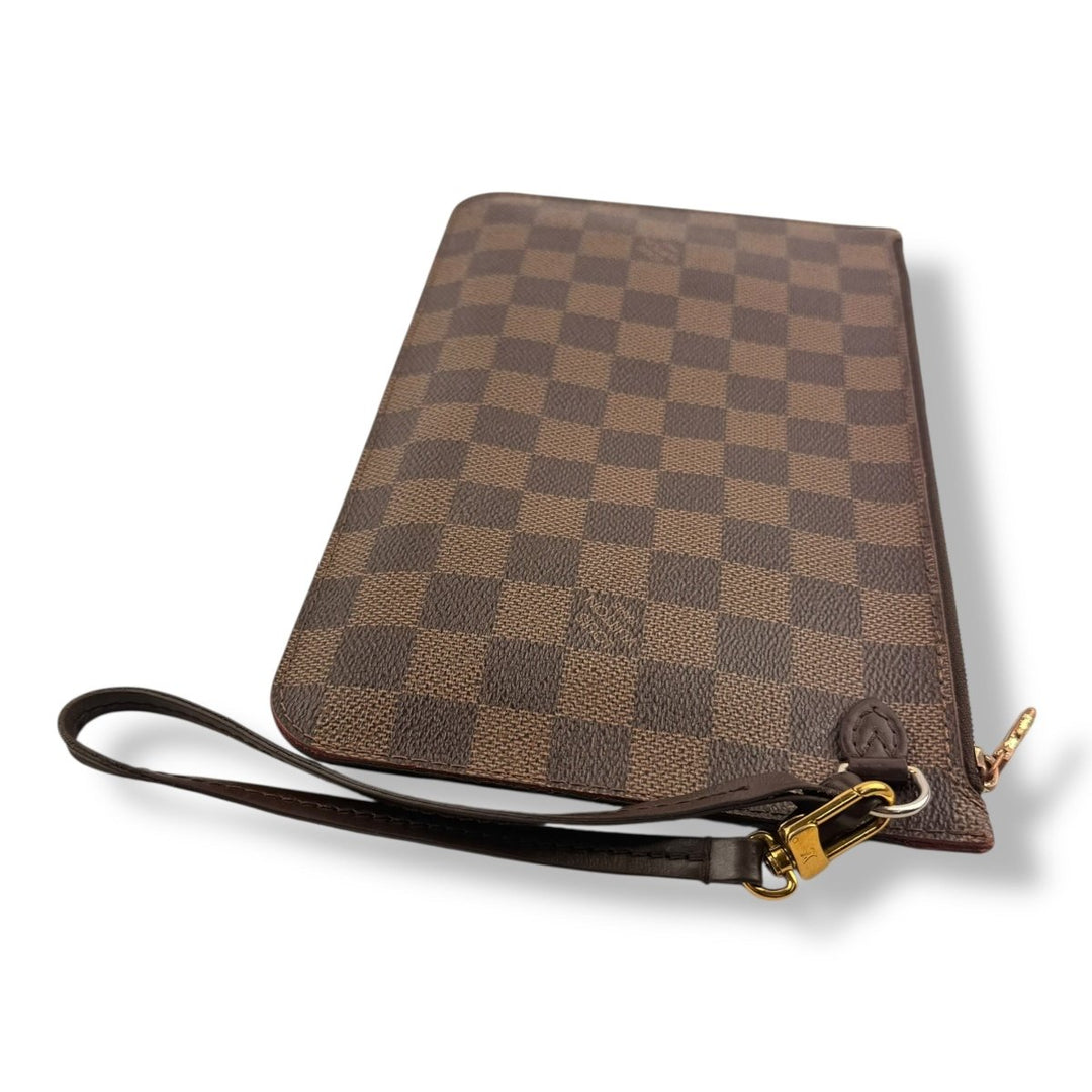 Louis Vuitton Brown Damier Neverfull Clutch Pouch - Lux Central