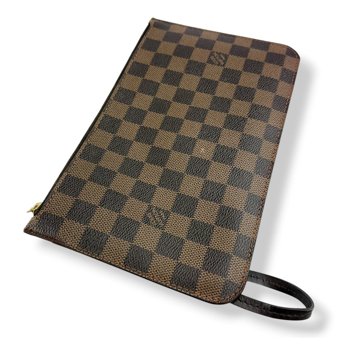 Louis Vuitton Brown Damier Neverfull Clutch Pouch - Lux Central