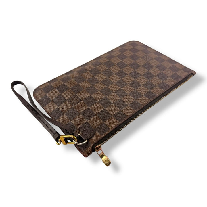 Louis Vuitton Brown Damier Neverfull Clutch Pouch - Lux Central