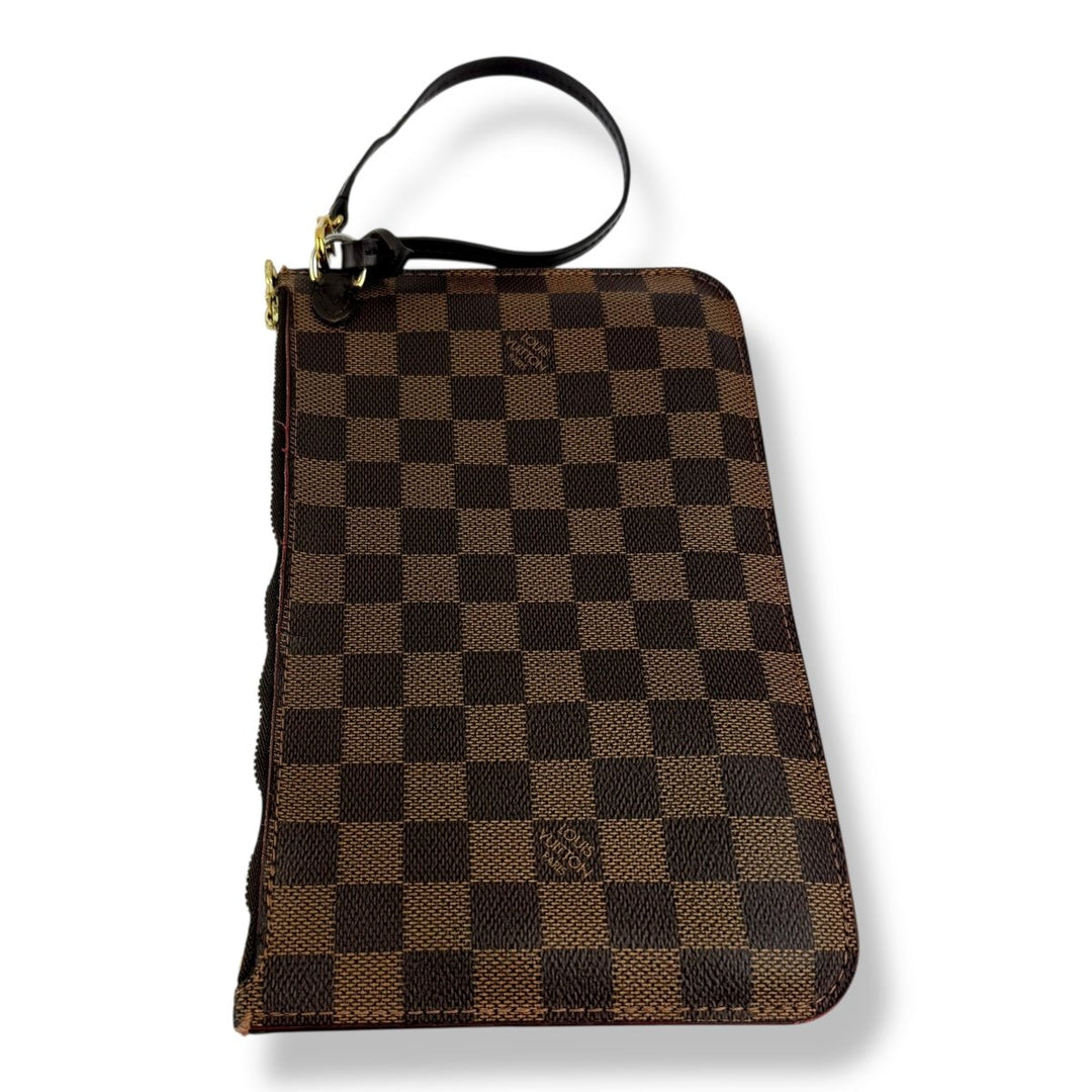 Louis Vuitton Brown Damier Neverfull Clutch Pouch - Lux Central