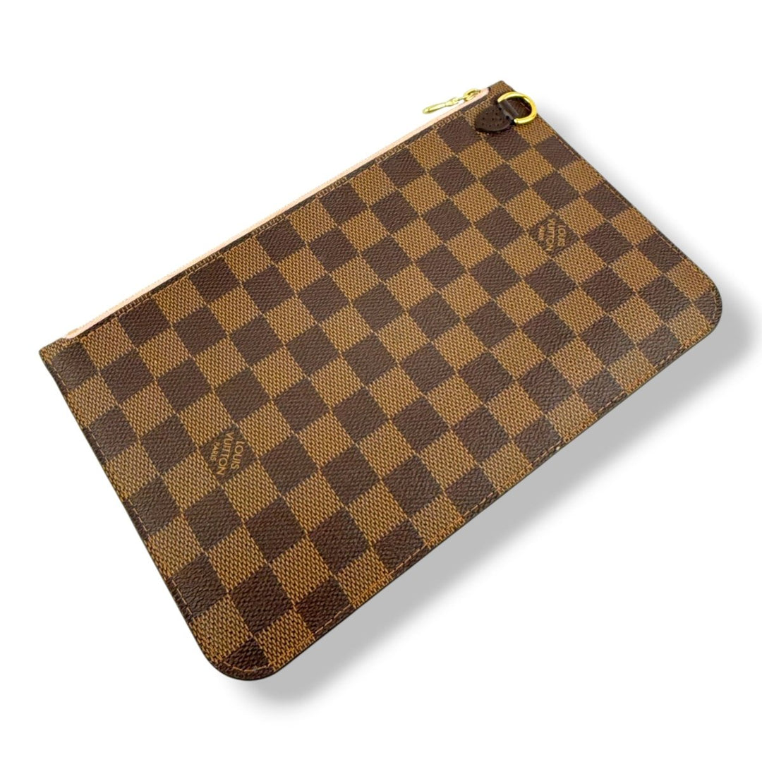 Louis Vuitton Brown Damier Neverfull Clutch Pouch - Lux Central