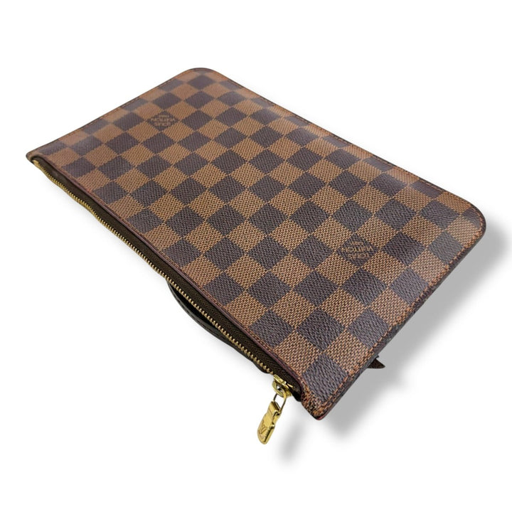 Louis Vuitton Brown Damier Neverfull Clutch Pouch - Lux Central