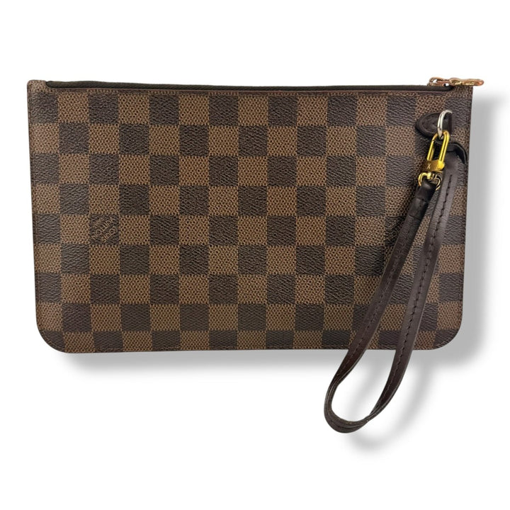 Louis Vuitton Brown Damier Neverfull Clutch Pouch - Lux Central