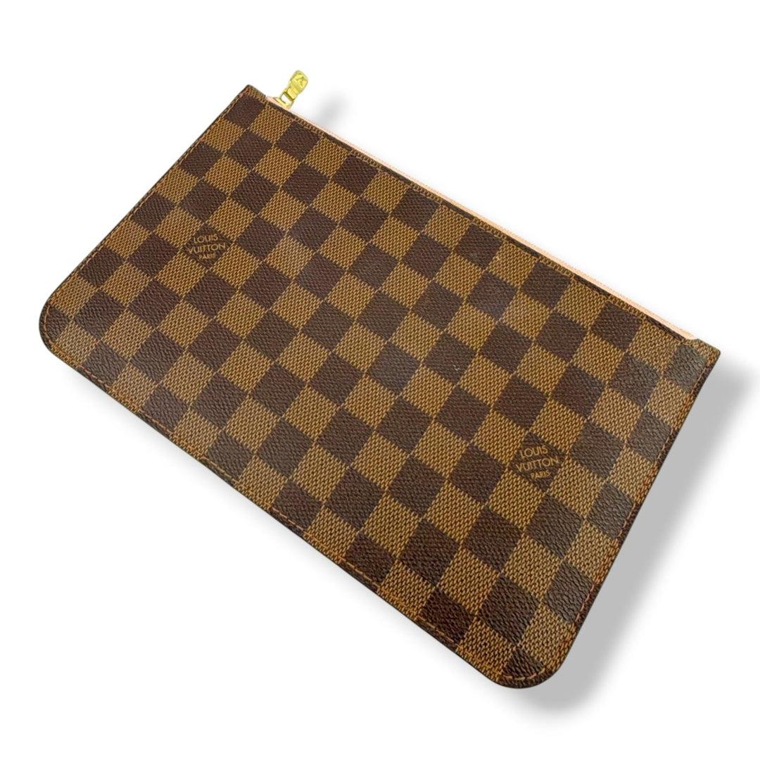 Louis Vuitton Brown Damier Neverfull Clutch Pouch - Lux Central