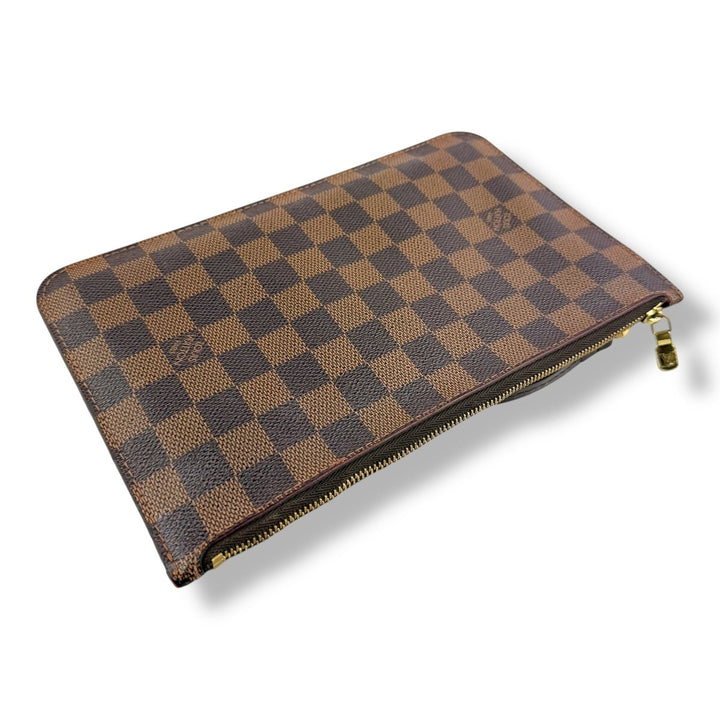 Louis Vuitton Brown Damier Neverfull Clutch Pouch - Lux Central