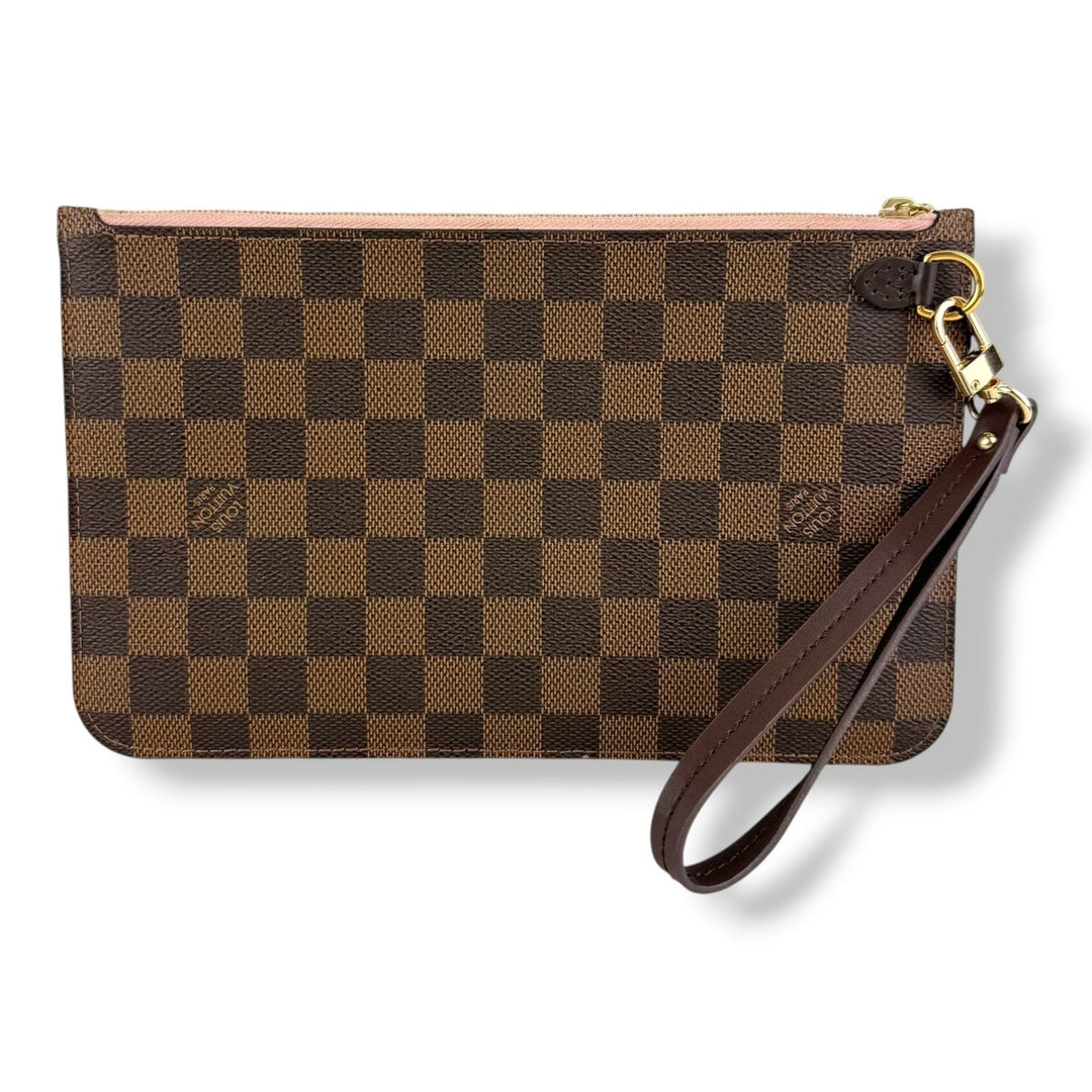 Louis Vuitton Brown Damier Neverfull Clutch Pouch - Lux Central