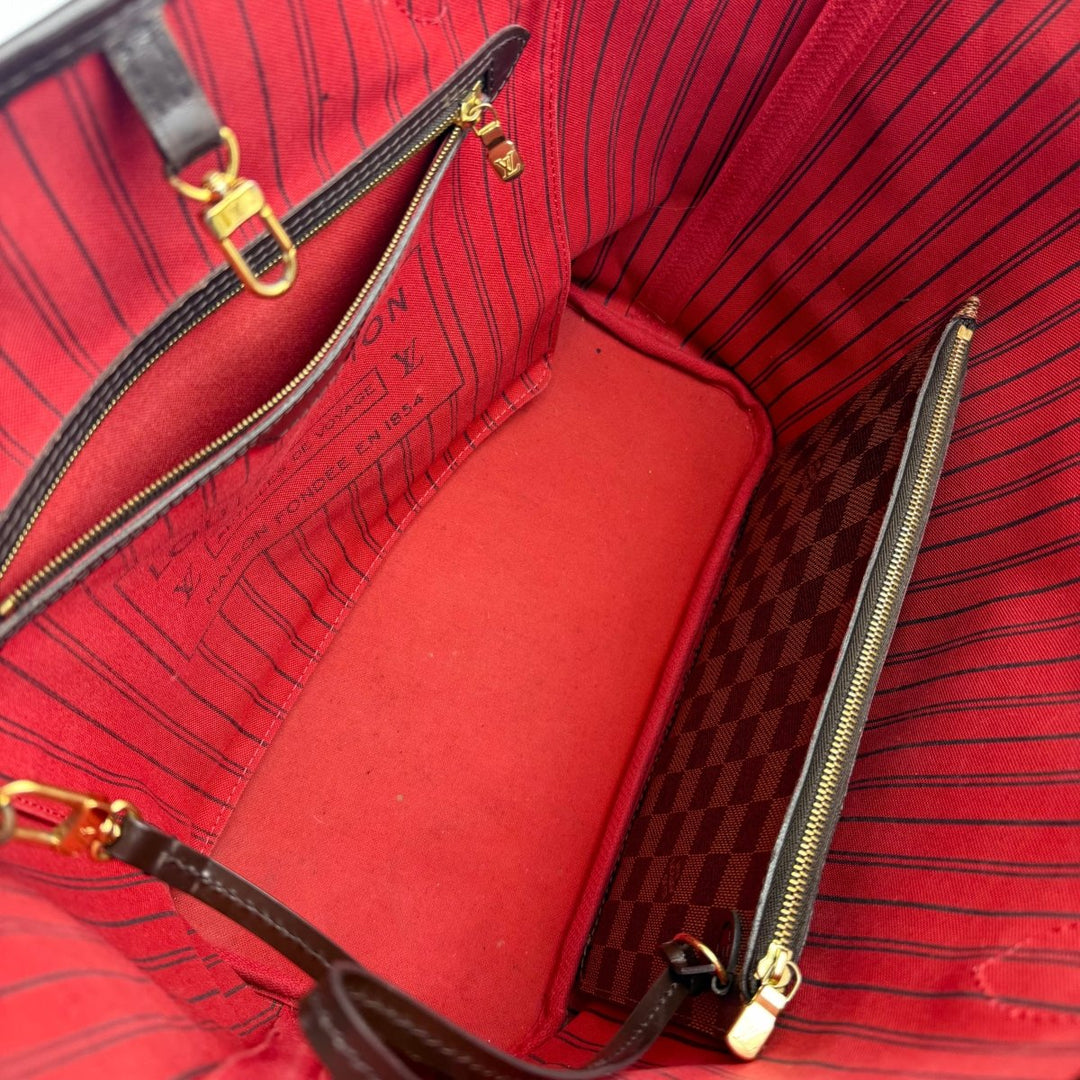Louis Vuitton Brown Damier Neverfull MM Handbag - Lux Central
