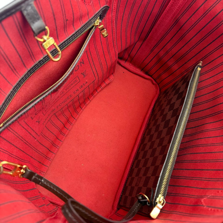 Louis Vuitton Brown Damier Neverfull MM Handbag - Lux Central