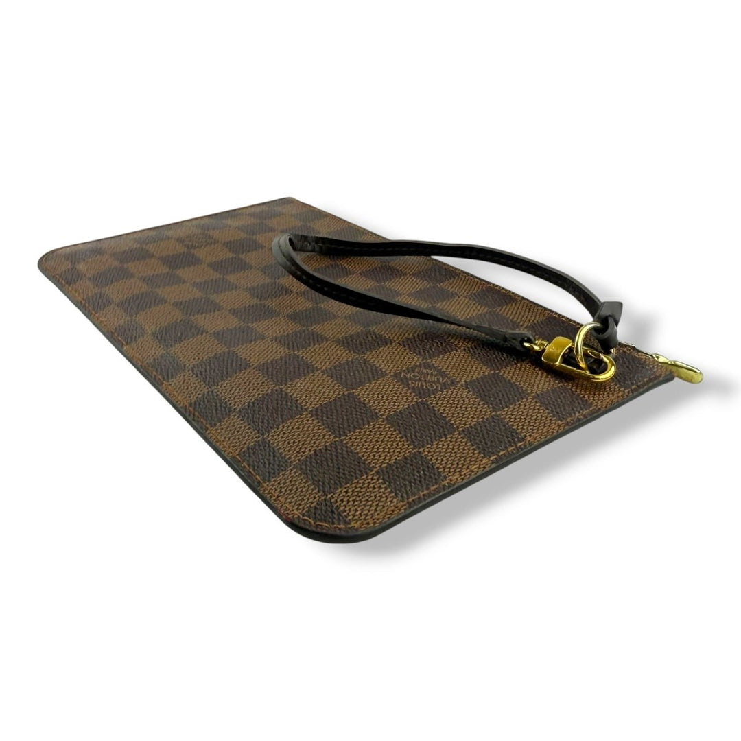 Louis Vuitton Brown Damier Neverfull MM Handbag W/ Clutch Pouch - Lux Central