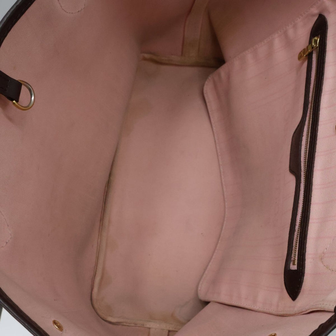 Louis Vuitton Brown Damier Neverfull MM Handbag W/ Clutch Pouch - Lux Central