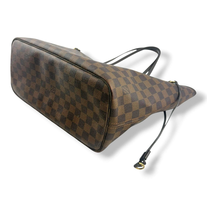 Louis Vuitton Brown Damier Neverfull MM Handbag W/ Clutch Pouch - Lux Central