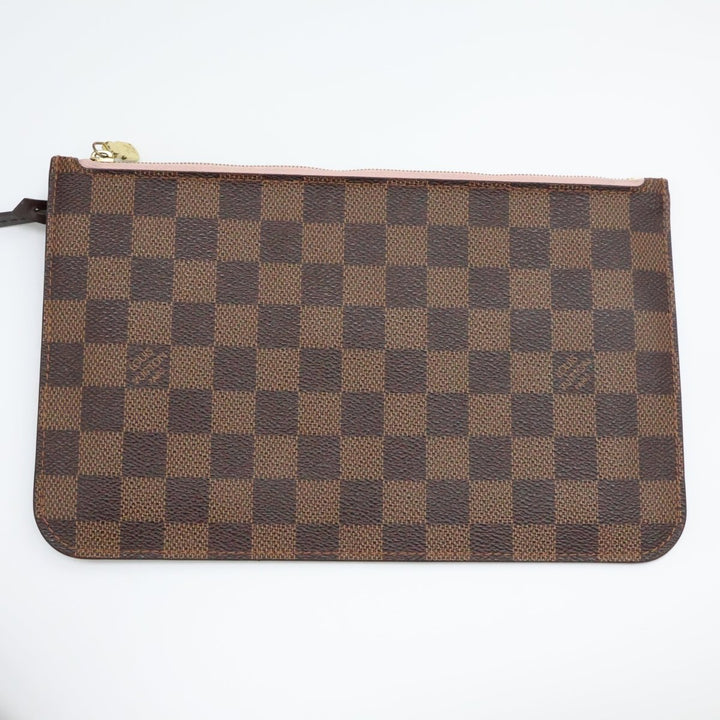 Louis Vuitton Brown Damier Neverfull MM Handbag W/ Clutch Pouch - Lux Central