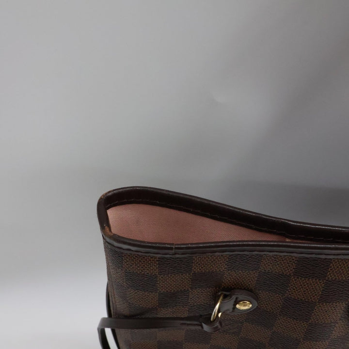 Louis Vuitton Brown Damier Neverfull MM Handbag W/ Clutch Pouch - Lux Central