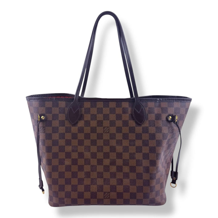 Louis Vuitton Brown Damier Neverfull MM Handbag With Pouch - Lux Central