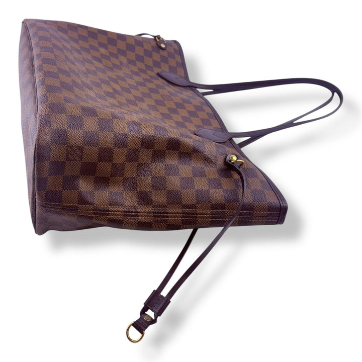Louis Vuitton Brown Damier Neverfull MM Handbag With Pouch - Lux Central