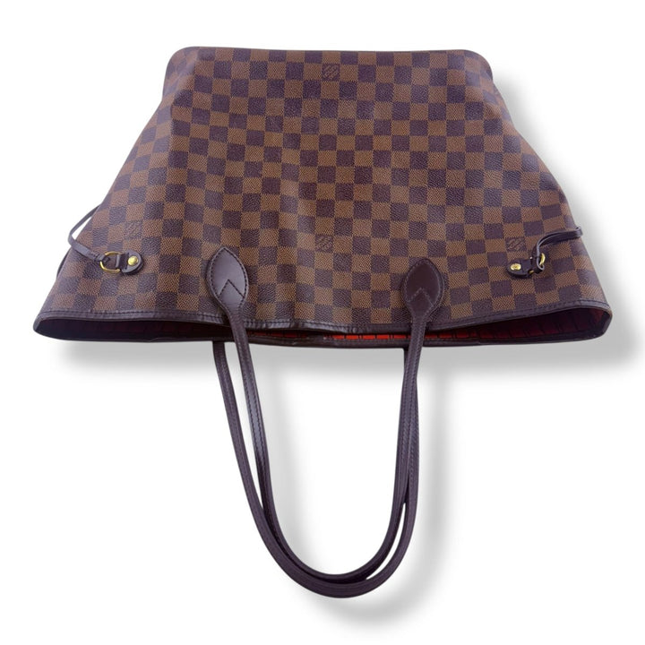 Louis Vuitton Brown Damier Neverfull MM Handbag With Pouch - Lux Central