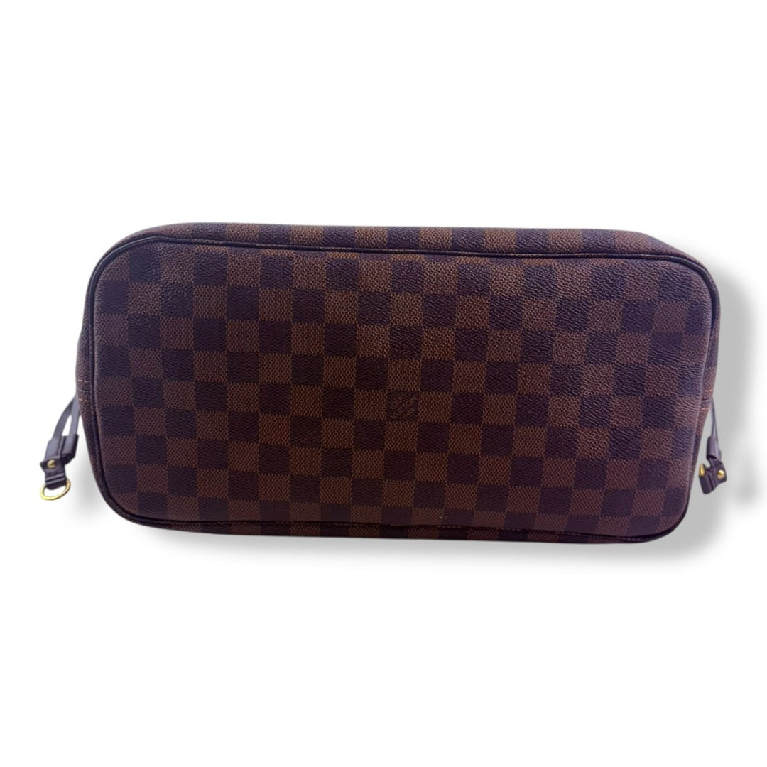 Louis Vuitton Brown Damier Neverfull MM Handbag With Pouch - Lux Central