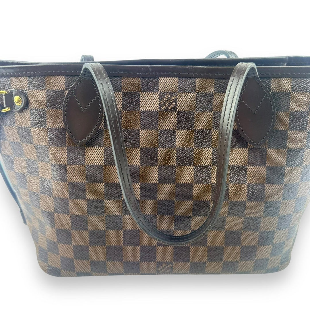 Louis Vuitton Brown Damier Neverfull PM Handbag Tote - Lux Central