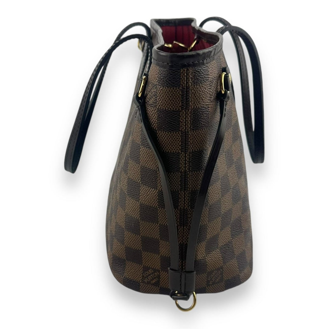 Louis Vuitton Brown Damier Neverfull PM Handbag Tote - Lux Central