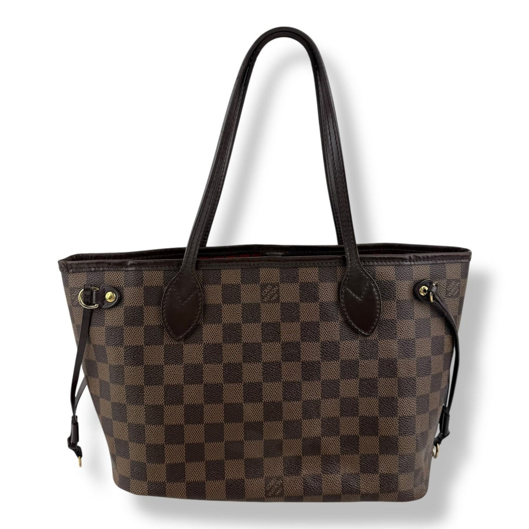 Louis Vuitton Brown Damier Neverfull PM Handbag With Pouch - Lux Central