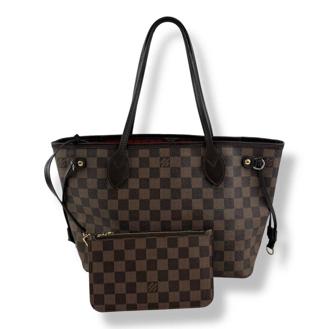 Louis Vuitton Brown Damier Neverfull PM Handbag With Pouch - Lux Central