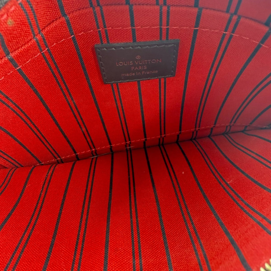 Louis Vuitton Brown Damier Neverfull Pouch - Lux Central