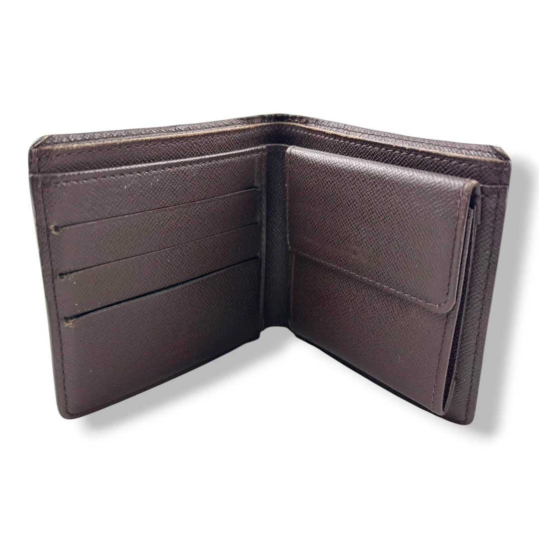 Louis Vuitton Brown Damier Open Wallet - Lux Central