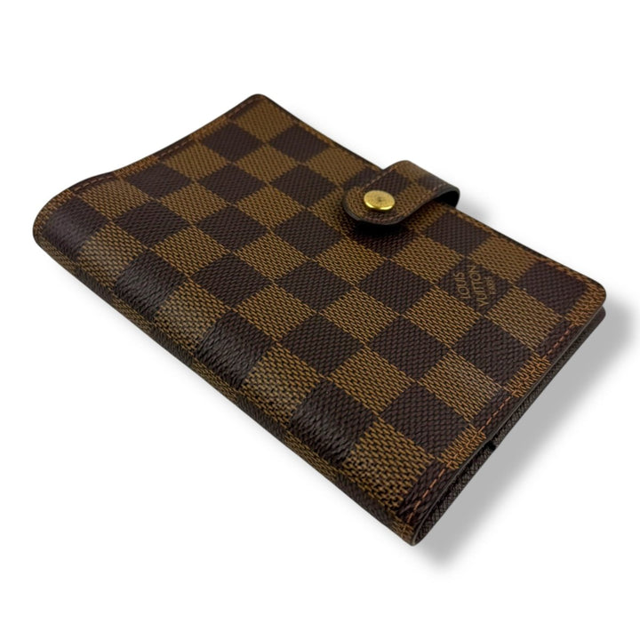 Louis Vuitton Brown Damier PM Ring Agenda Wallet - Lux Central